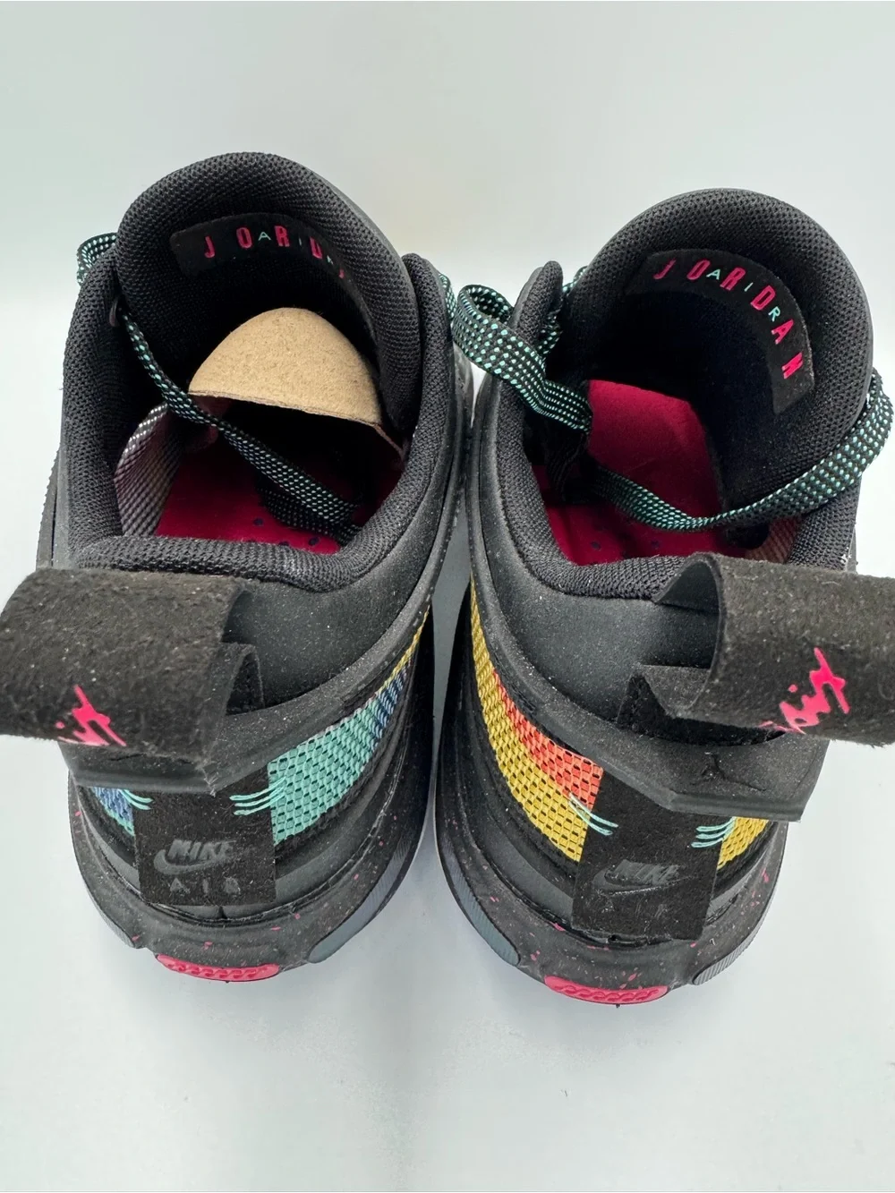 Jordan 36 Low, Black Multi Color, mens size 8.5- new without box- never worn!